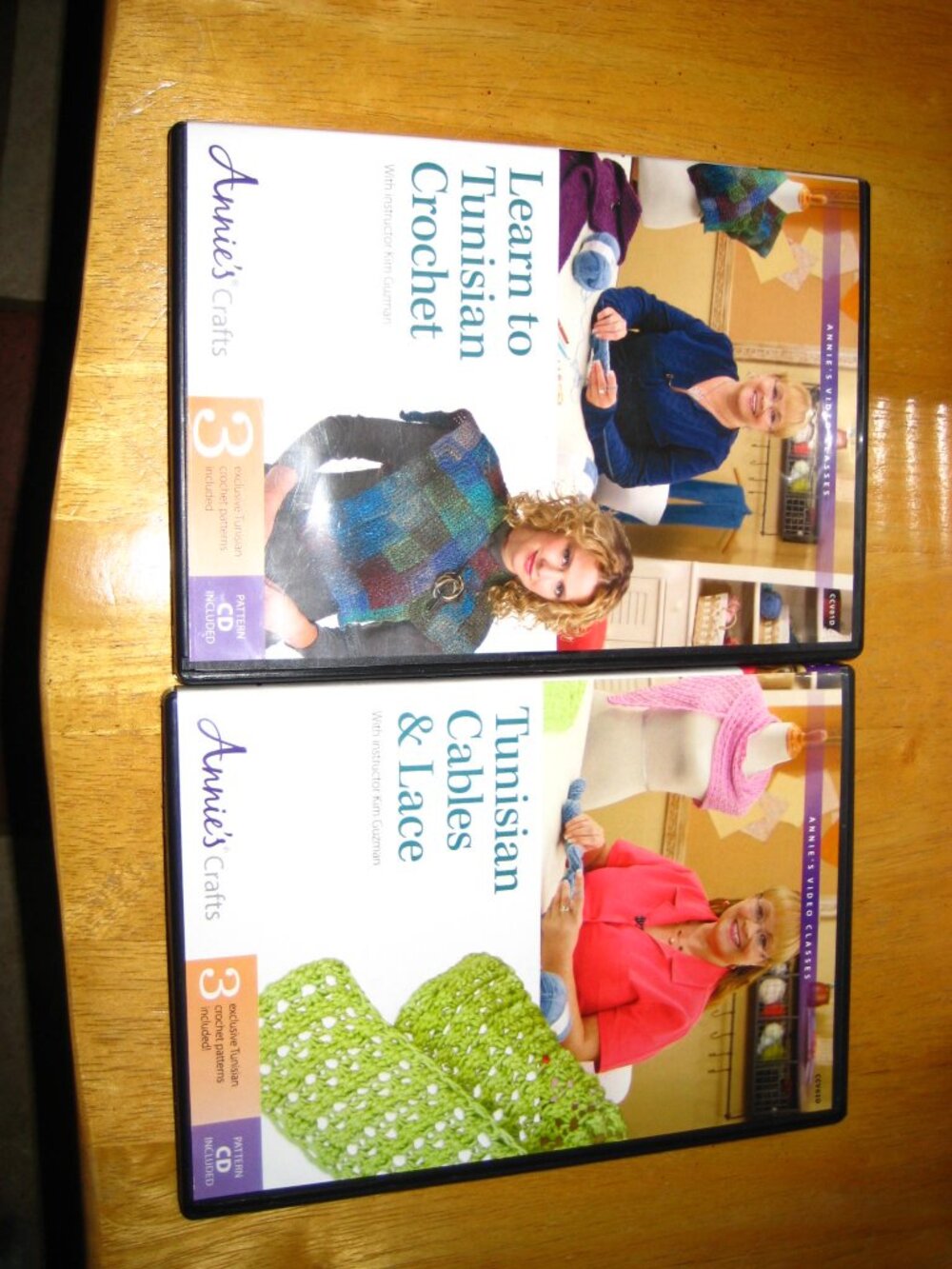 Two sets of dvd's by Annie's Crafts- Learn Tunesian Crochet